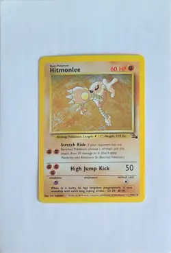 Pokemon 1998 Fossil Unlimited Hitmonlee 7/62 LP - Image 1
