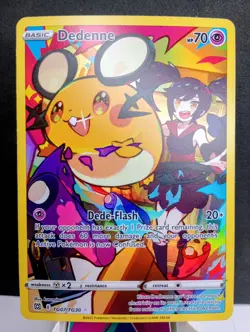 Pokemon TCG: Dedenne #TG07/TG30 SWSH Brilliant Stars Trainer Gallery Full Art - Image 1