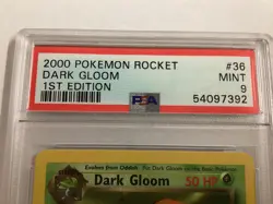 Pokemon Team Rocket 1st Edition DARK GLOOM PSA 9 (7392) Graded Power - Image 3