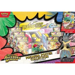 Pokemon TCG Ascended Heroes Premium Poster Collection Mega Lucario - Image 1