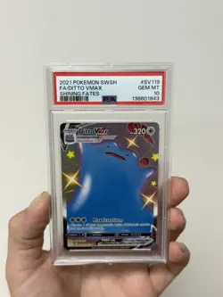 2021 Pokemon SWSH Ditto Vmax #SV119 Full Art Shining Fates PSA 10 - Image 3