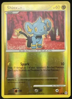 Pokemon Shinx Reverse Holo 98/130 Card Diamond & Pearl - LP - Image 1