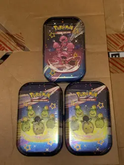 Pokemon TCG: Scarlet & Violet – Paldean Fates Mini Tin Set of 3 - Factory Sealed - Image 1