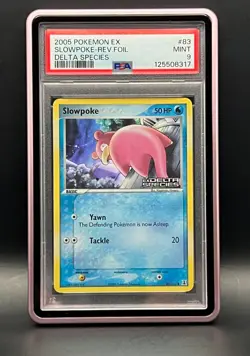2005 Pokemon EX Delta Species- Slowpoke 83/113 Reverse Holo- Low POP- PSA Mint 9 - Image 1