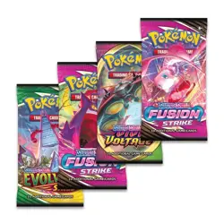 POKEMON TCG Hoopa V Box - 2 Fusion 1 Evolving Skies 1 Vivid Booster Packs x4 LOT - Image 5
