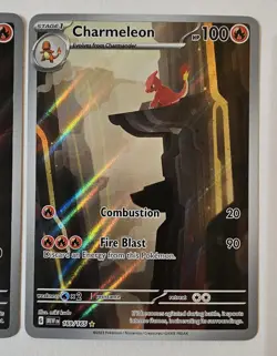 Pokemon TCG Charmander 168/165 & Charmeleon 169/165 Scarlet & Violet 151 IR - Image 3