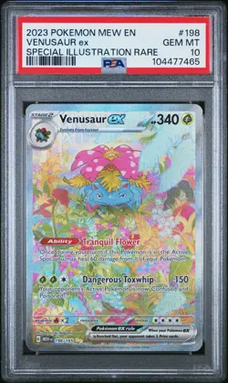 POKEMON 2023 VENUSAUR ex SPECIAL ILLUSTRATION RAREMEW EN-151 #198 PSA 10 - Image 1