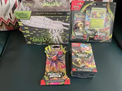 Pokemon Perfect Order Bundle: Elite Trainer Box, Booster Packs, Sleeve - Image 1