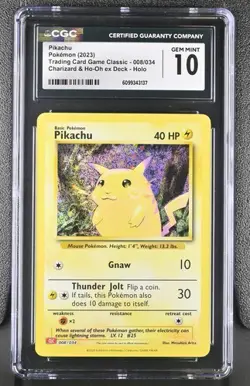 Pikachu *CGC 10* Holo *Classic Collection* #8 * Pokemon - Image 1