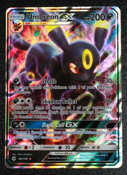 Pokemon TCG Umbreon GX Full Art Ultra Rare Holo 80/149 Sun and Moon LP/NM - Image 1