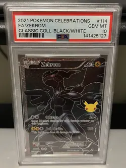 Zekrom #114/114 - PSA 10 - 2021 Celebrations Pokemon - 25th Anniversary TCG - Image 1