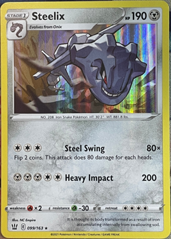 Steelix Holo Rare - 099/163 - Battle Styles Pokemon 2021 - Image 1
