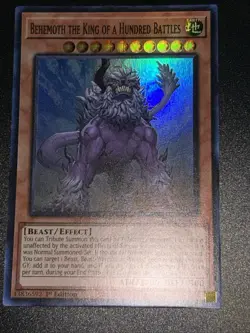 Behemoth the King of a Hundred Battles (Super Rare) JUSH-EN050 SR NM Yugioh - Image 1