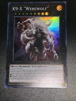 Yugioh! - K9-X “Werewolf” - JUSH-EN037 - Super Rare - 1'st Ed. - NM/M - Image 1