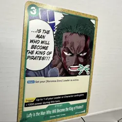 Zoro Juurou Event OP12-039 R, GREEN 3 SWORD LOGO 43, One Piece card, english - Image 2