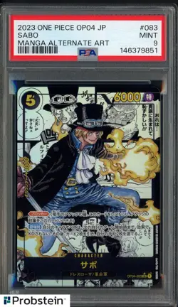 2025 One Piece Kingdoms Of Intrigue Sabo JPN Manga Alt Art #OP04-083 PSA 9 - Image 1