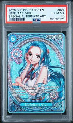 One Piece Nefeltari Vivi (SP) EB03-24 Heroines Edition English Gem Mint PSA 10 - Image 1