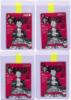 (4) Lot 2025 One Piece Promo Magazine Vol. 20 Monkey D. Luffy #ST21-014 SR (b) - Image 1