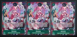 Lot of (3) One Piece English OP09-034 Perona Alternate Art Rare - Image 1