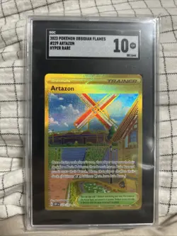 SGC 10 Artazon Hyper Rare #229 Pokemon OBF EN Obsidian Flames 2023 Gold Card!! - Image 1