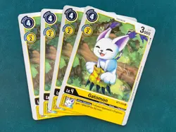 Gatomon BT3-035 Playset Release Special Booster 1.5 Digimon Card Game x4 - Image 1