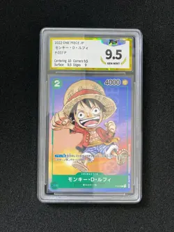 2022 One Piece TCG Japanese Trading Card #P-037 Monkey D Luffy PGS 9.5 LU57 - Image 1