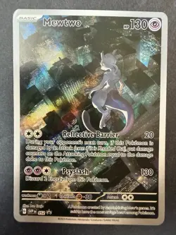 Pokemon Card Mewtwo SVP 052 Illustration Rare Pokemon 151 UPC Promo MINT - Image 1