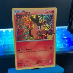 Pokemon Card Tepig 13/25 McDonald’s 25th Anniversary Promo Holo Near Mint - Image 2