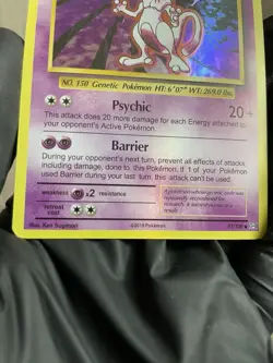 Mewtwo 51/108 Holo Pokemon Card Rare NM Psychic - Image 4