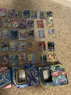 45 Rare EX, GX, V, and VMAX pokemon cards with boxes - Image 2