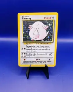 Chansey 3/102 Base Set Holo Rare Pokemon Card 1999 WOTC TCG Vintage Pokemon - Image 1
