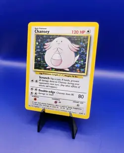 Chansey 3/102 Base Set Holo Rare Pokemon Card 1999 WOTC TCG Vintage Pokemon - Image 2