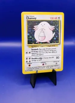 Chansey 3/102 Base Set Holo Rare Pokemon Card 1999 WOTC TCG Vintage Pokemon - Image 3