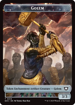 Shapeshifter // Golem (0013) Double-Sided Token [Edge of Eternities Commander To - Image 2
