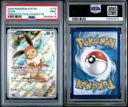 2025 POKEMON SVP EN-SV BLACK STAR PROMO PRISMATIC EVOLUTIONS ETB EEVEE 173 PSA 9 - Image 3