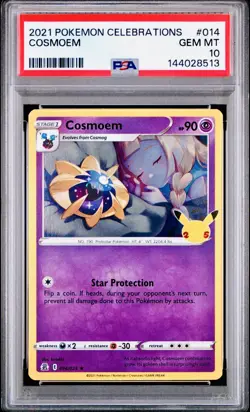 2021 POKEMON CELEBRATIONS 25TH ANNIVERSARY#014 COSMOEM PSA 10 GEM MINT 💎 RARE - Image 1