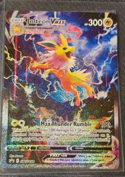 NM Pokemon Jolteon VMAX SWSH184 Sword & Shield Full Art Black Star Promo Holo - Image 2
