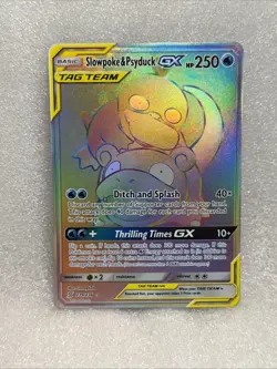 Pokemon Slowpoke & Psyduck Tag Team Unified Minds Secret Rainbow Rare 239/236 NM - Image 1