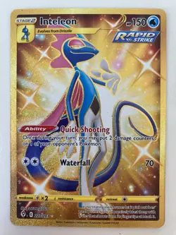 Inteleon (Secret) 227/203 SWSH07: Evolving Skies Gold Pokemon Full Art - NM/M 🔥 - Image 1