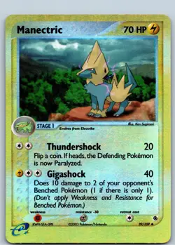 Pokemon Ruby & Sapphire Manectric 39/109 Reverse Holo Uncommon 2003 - Image 1
