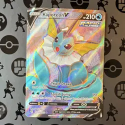 Pokemon TCG Vaporeon V 172/203 Evolving Skies Ultra Rare Holo Full Art 210 HP - Image 1
