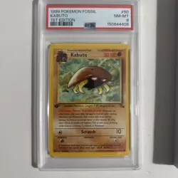 👑Kabuto Fossil First 1st Edition Pokemon TCG PSA 8 50/60 NM MT - King Kabuto 👑 - Image 2
