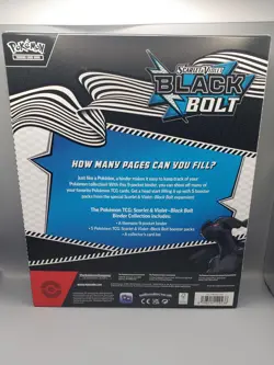 Pokemon TCG Black Bolt Binder Collection Box-5 Boosters - Image 2