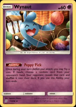 Wynaut 77/236 Uncommon Unified Minds Pokemon NM - Image 1
