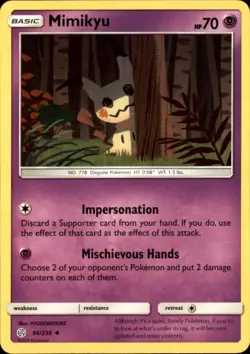 Mimikyu 96/236 Uncommon Cosmic Eclipse Pokemon NM - Image 1