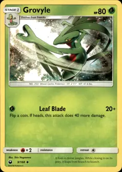 Grovyle 9/168 Uncommon Celestial Storm Pokemon NM - Image 1