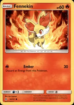 Fennekin 14/131 Common Forbidden Light Pokemon NM - Image 1
