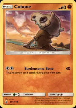 Cubone 57/131 Common Forbidden Light Pokemon NM - Image 1