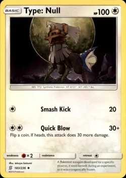 Type: Null 183/236 Uncommon Unified Minds Pokemon NM - Image 1
