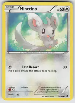 Minccino Common Emerging Powers 84/98 Pokemon - Image 1